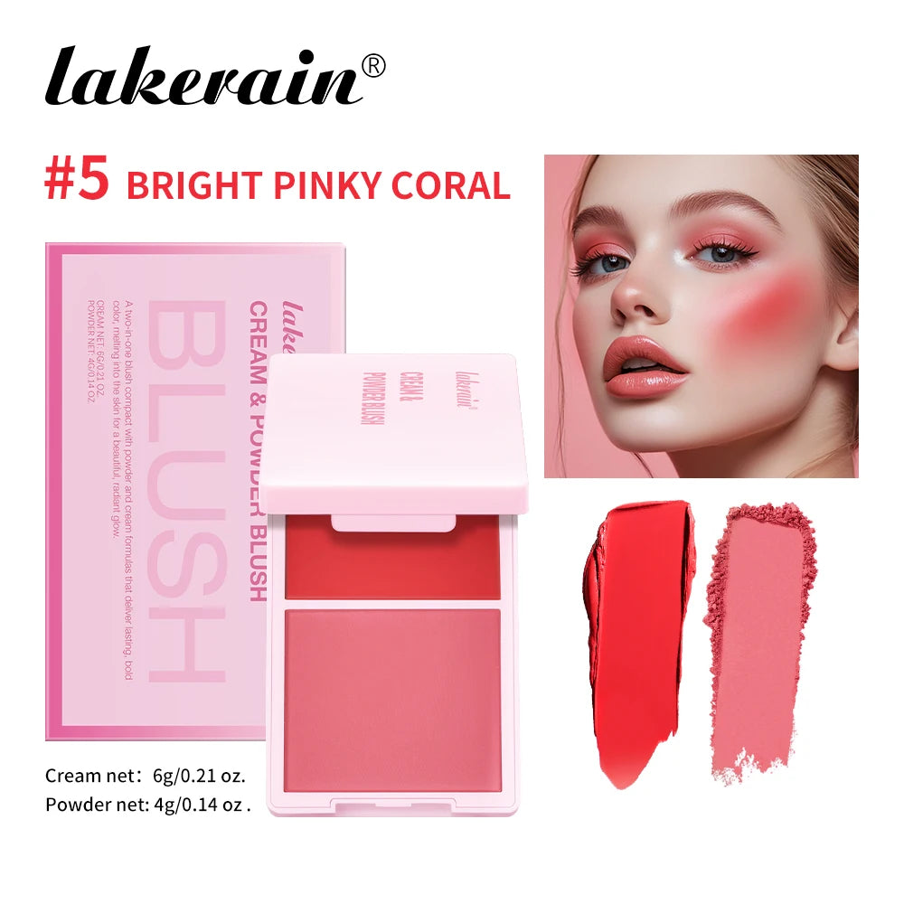 Ibcccndc Lakerain Cream Blush 2In1 Long Lasting Pink