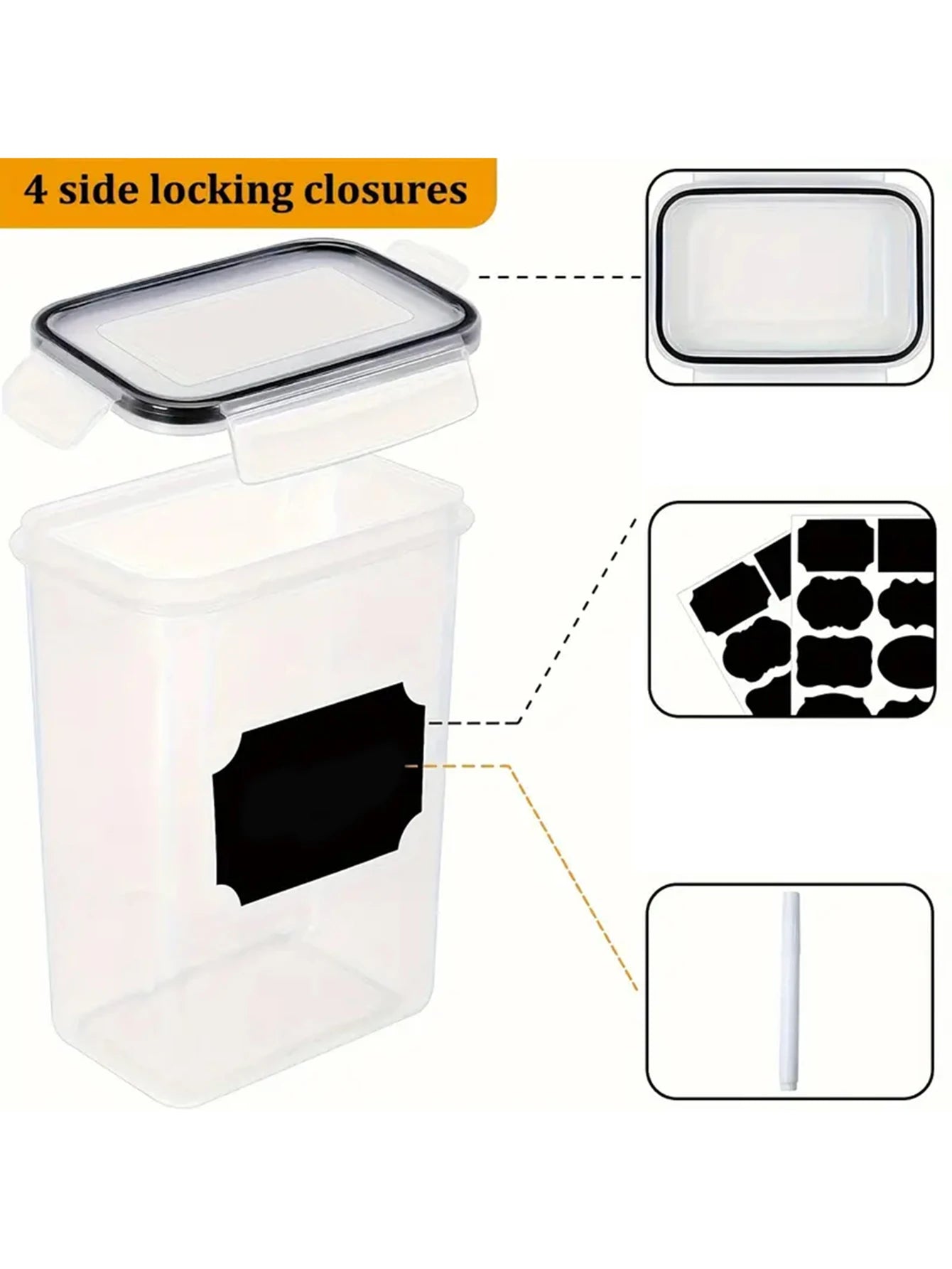 24 Piece Airtight Food Storage Containers With Labels