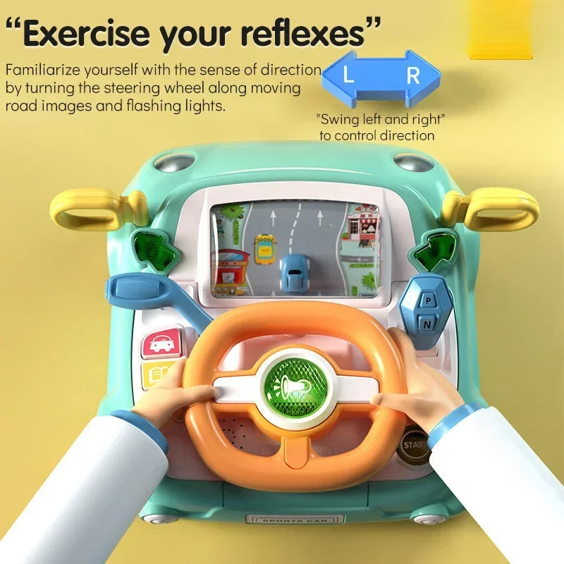 Kmoist Kids Electric Steering Wheel Toy