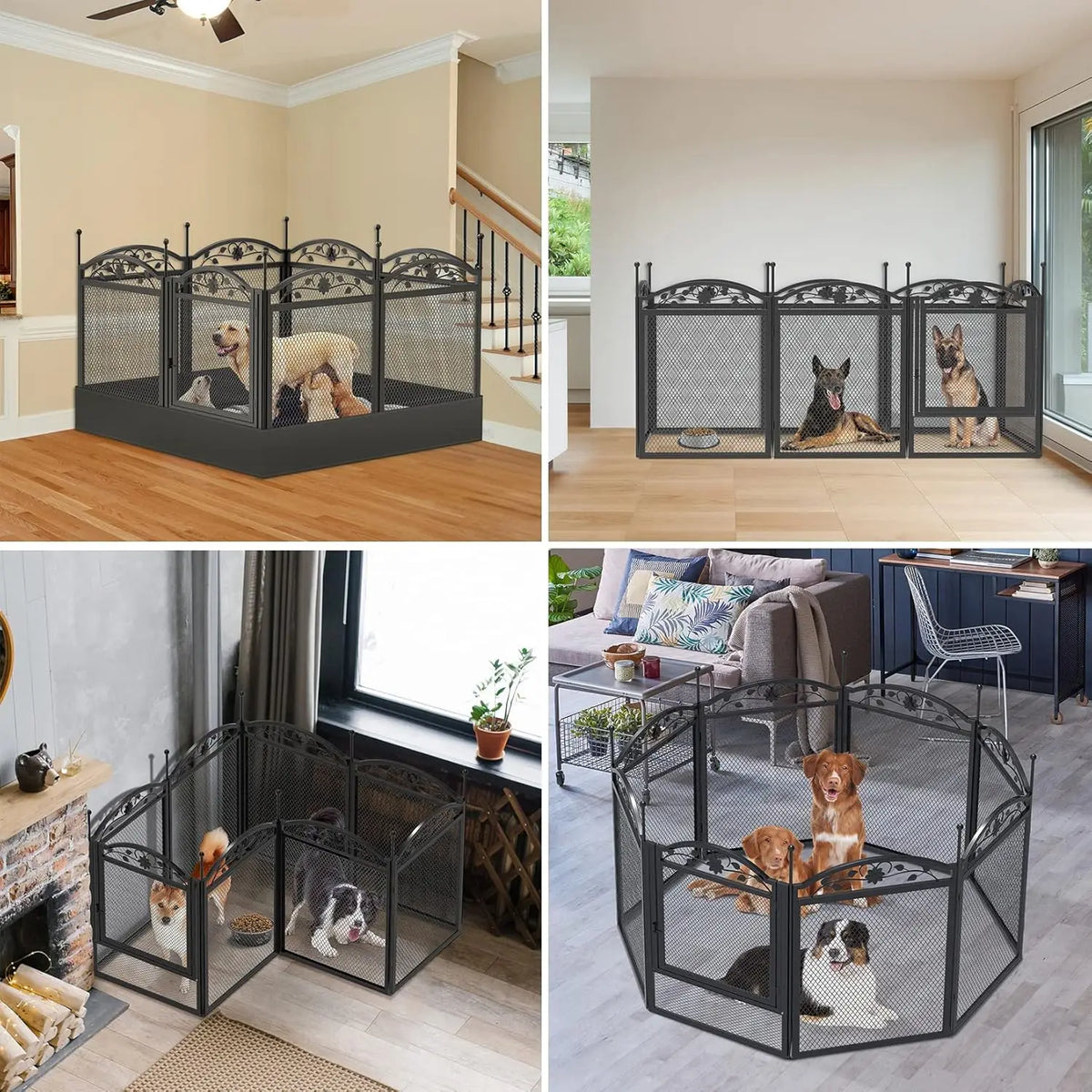 Borwart Heavy Duty Dog Playpen 8 Panel Exercise Enclosure