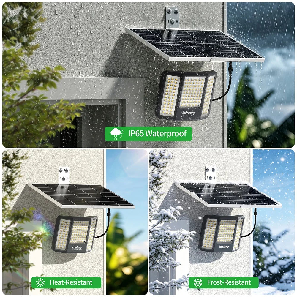 Intelamp Outdoor Solar Flood Light With Dusk To Dawn