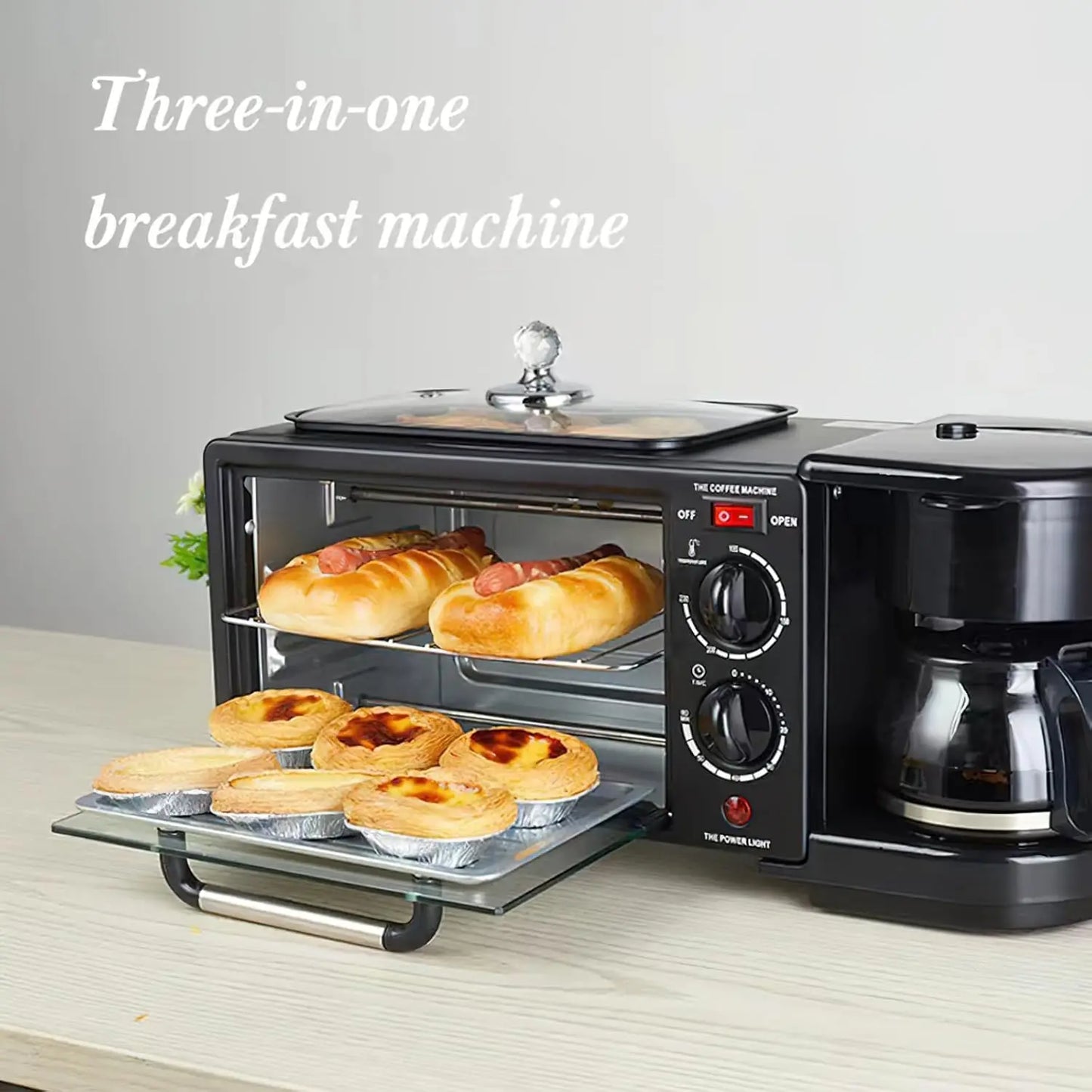 Compact 3 In 1 Breakfast Station With Oven And Coffee