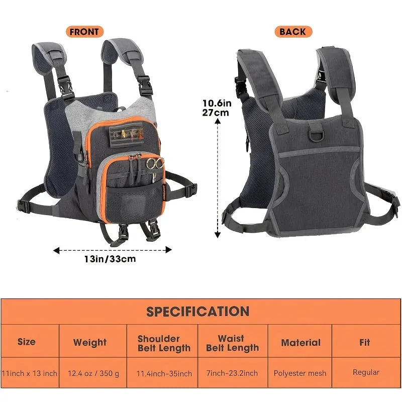 Lightweight Fly Fishing Chest Tackle Pack
