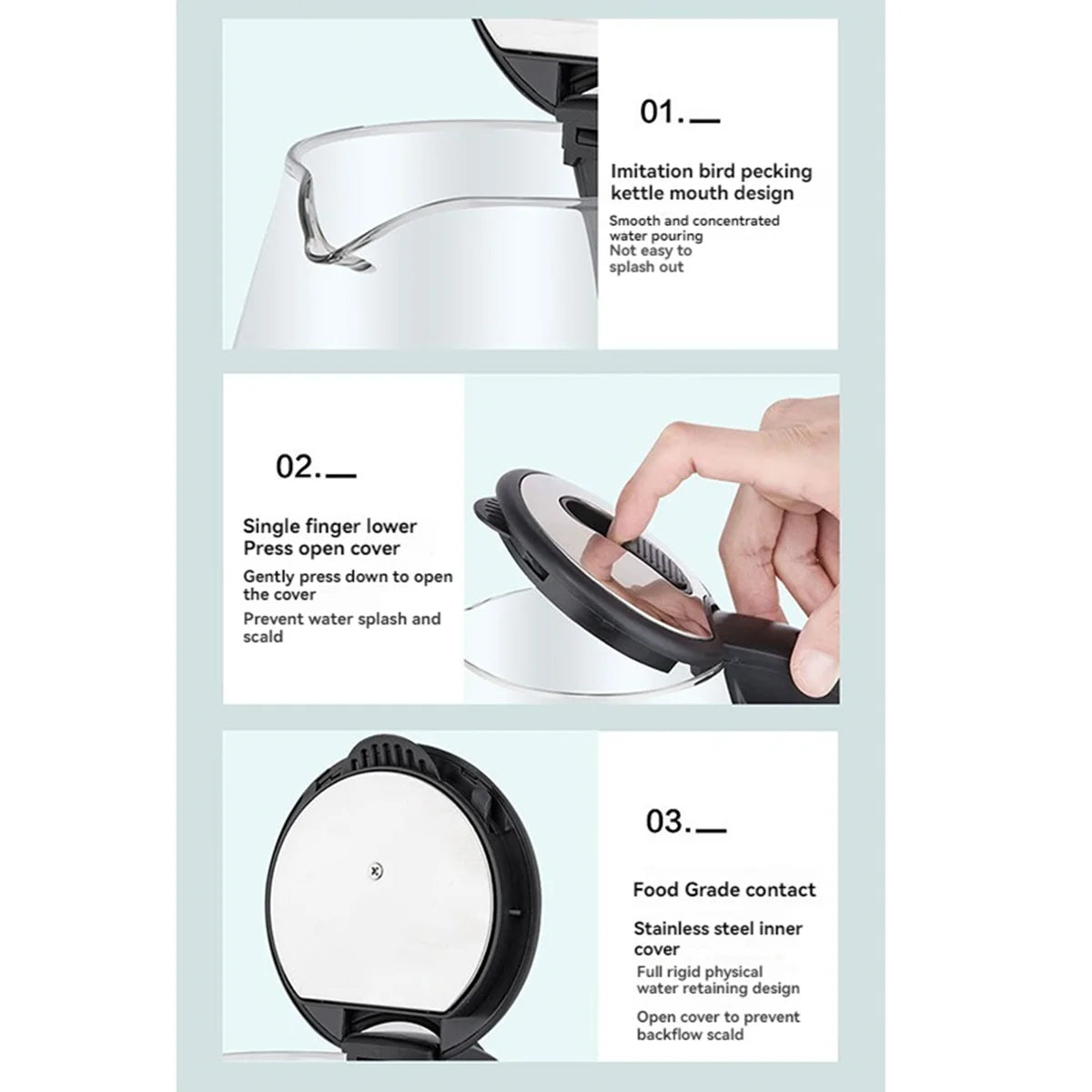 Electric Glass Water Kettle With Auto Shutoff