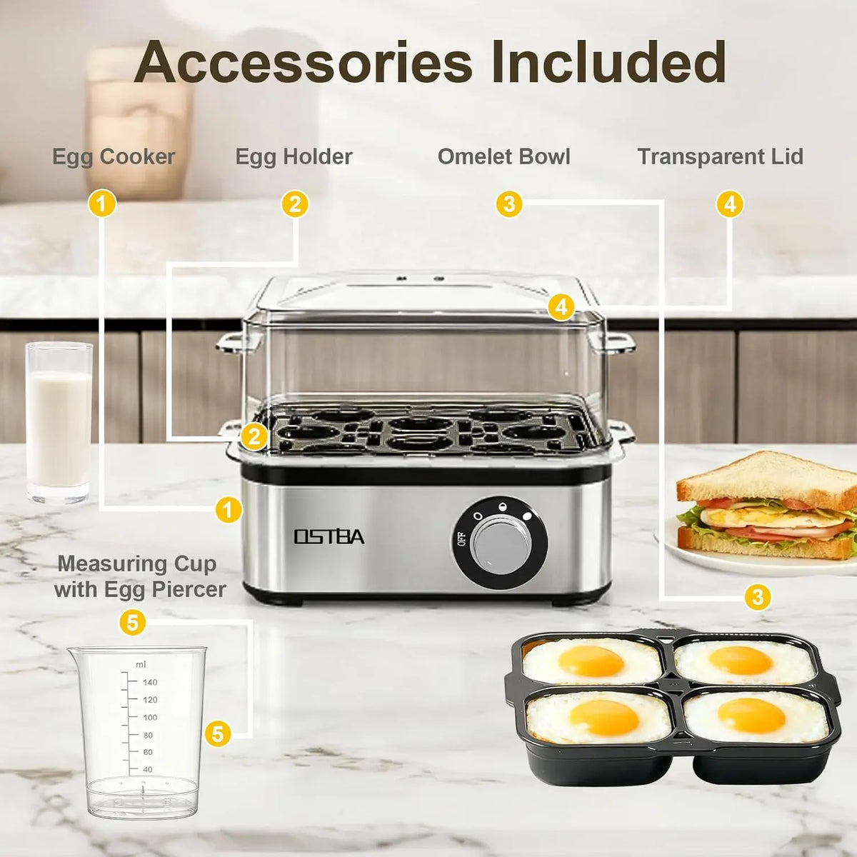 Ostba Electric Egg Cooker For Breakfast