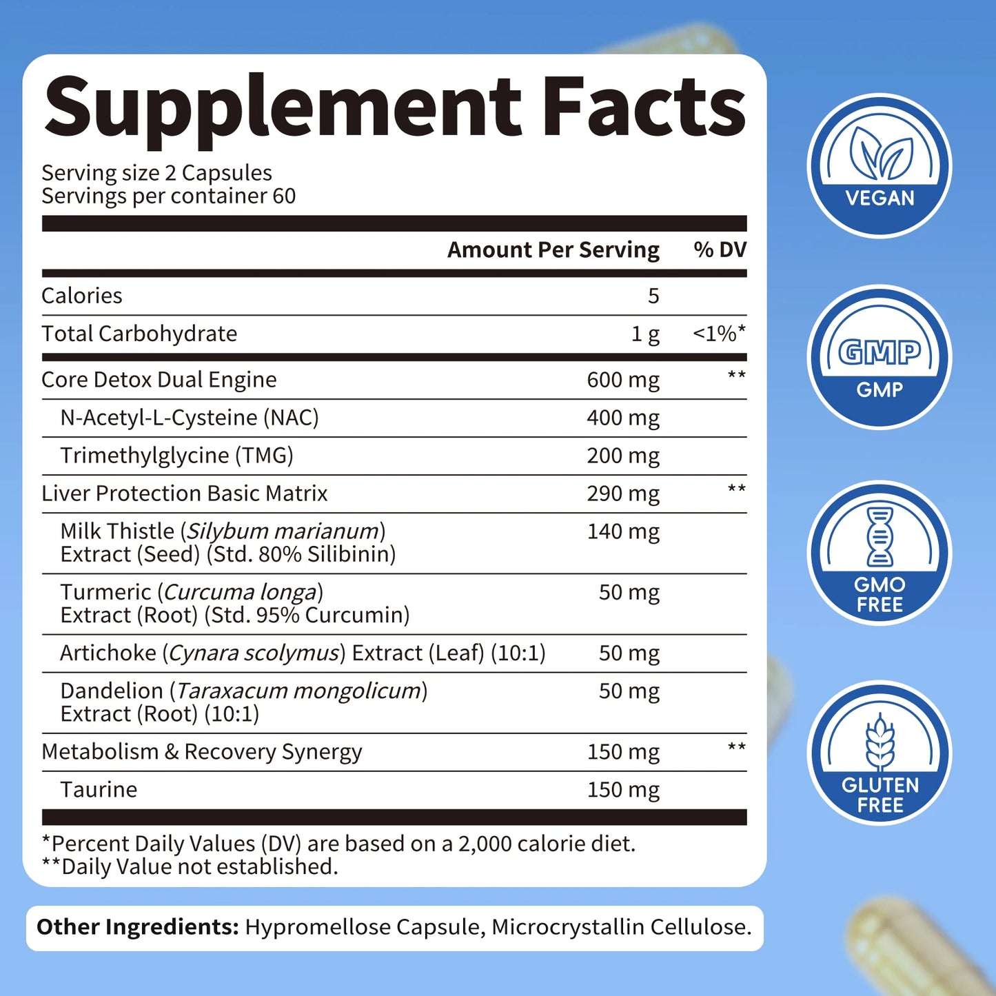 Beworths Liver Detox Pills Milk Thistle Nac Taurine