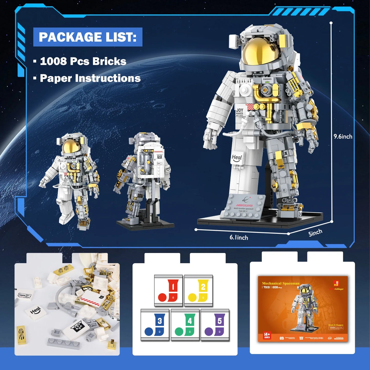 JMBricklayer Space Astronaut Building Blocks