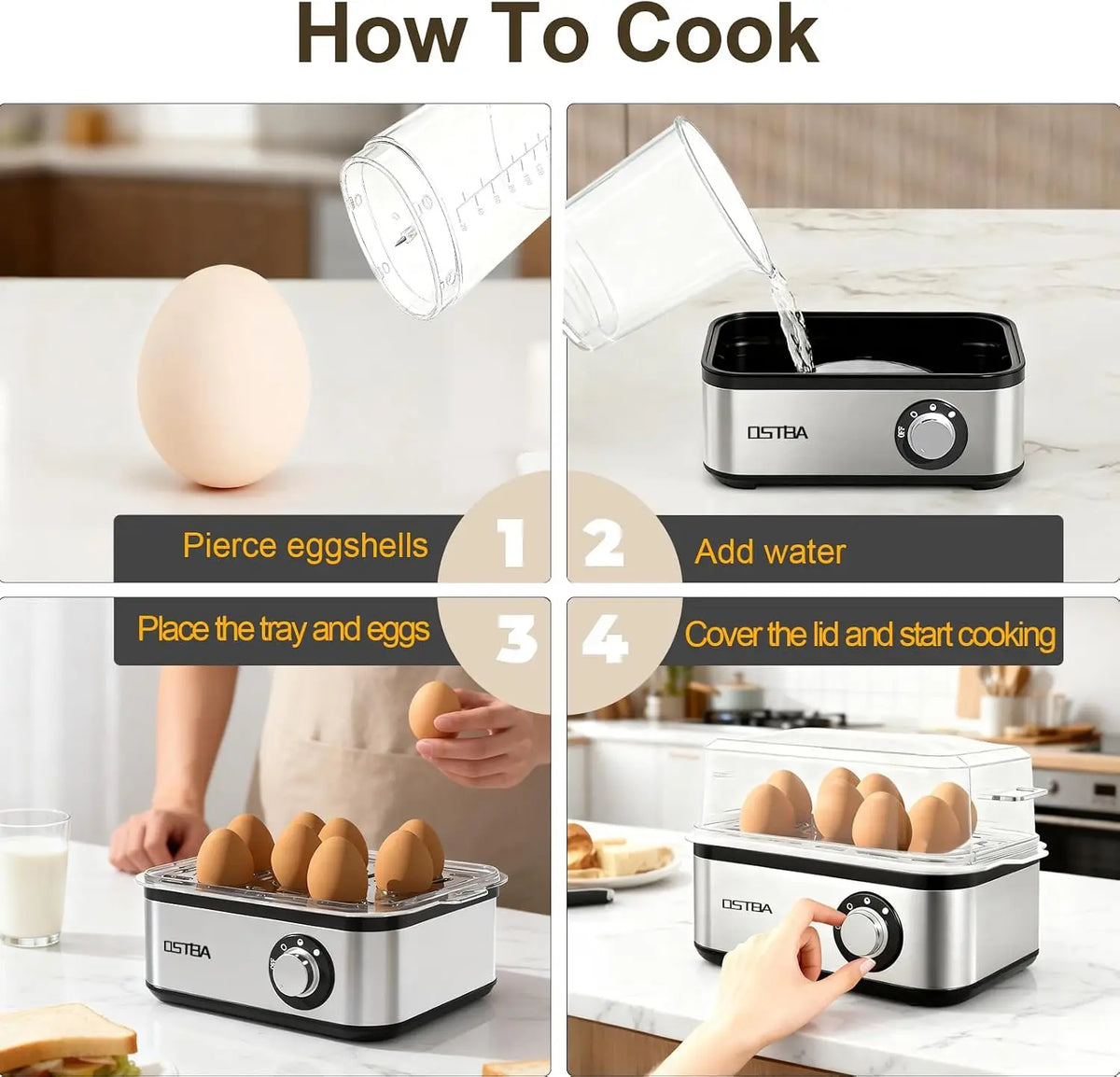 Ostba Electric Egg Cooker For Breakfast