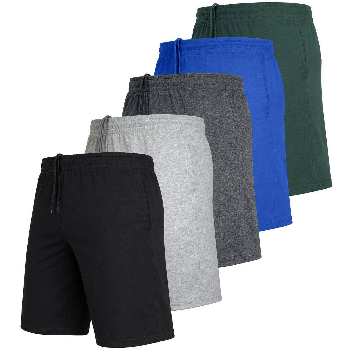 Five Pack Men's Cotton Blend Lounge Shorts