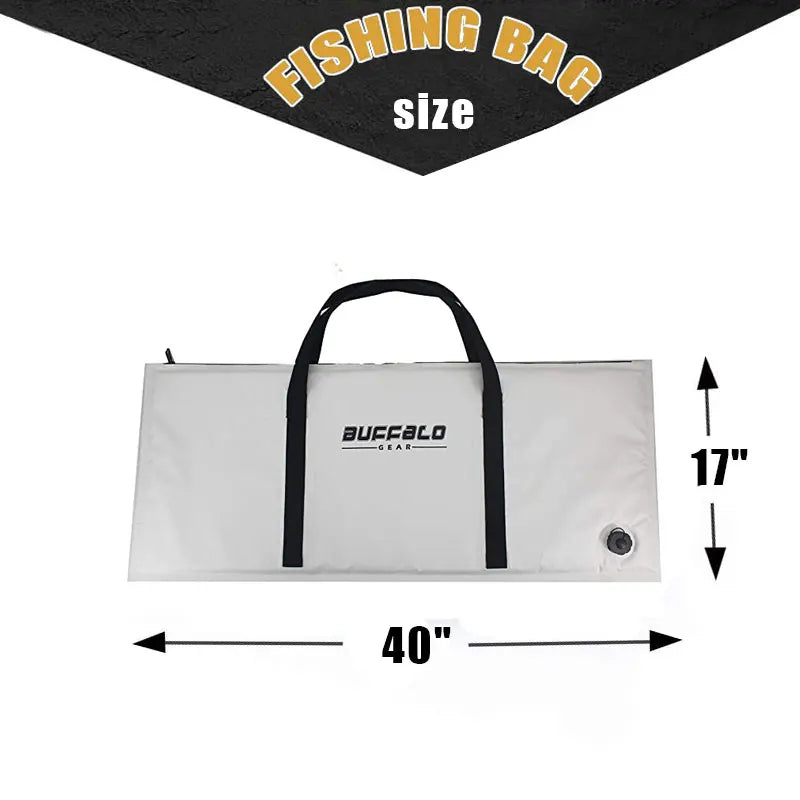 Insulated Fish Cooler Bag Drain Plug Leakproof Storage