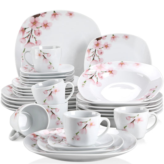 Malacasa Floral Porcelain Dinnerware Set