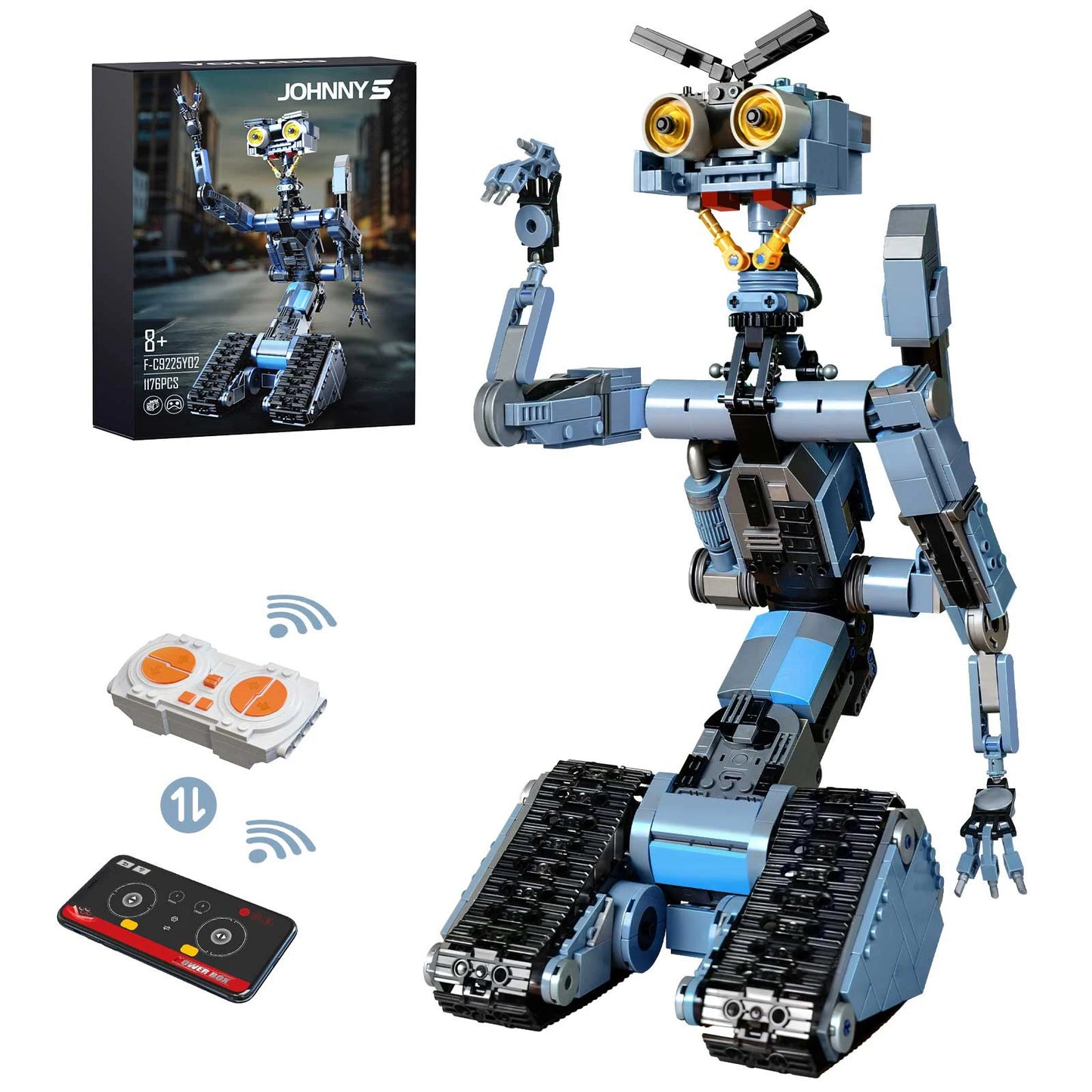 Johnny 5 Robot Building Blocks Compatible Movie Model