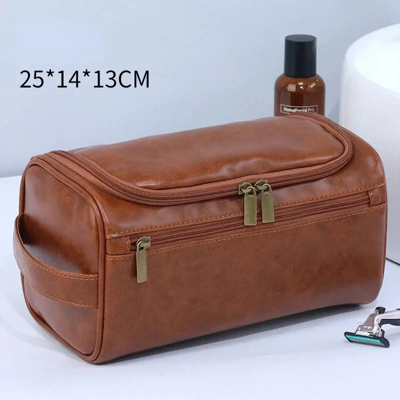 Leather Dopp Kit Toiletry Bag For Travel