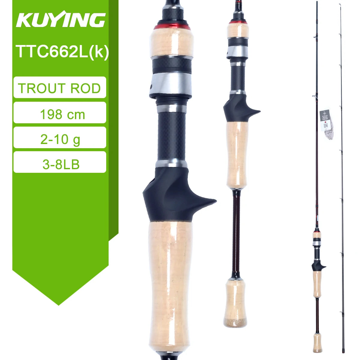 Kuying Teton Spinning Casting Rod 0.8-8g 1-8lb