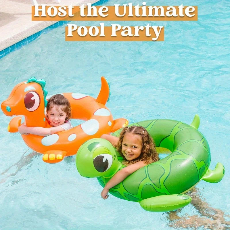 Joyfy 3 Pack Dinosaur Inflatable Pool Floats