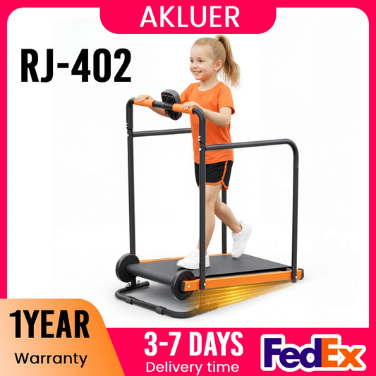 Akluer Kids Non-Electric Walking Pad Treadmill With Rails