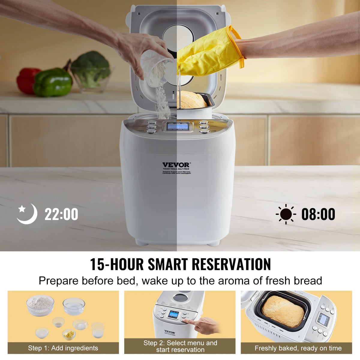 SucceBuy Fifteen In One Bread Maker With Gluten Free Setting