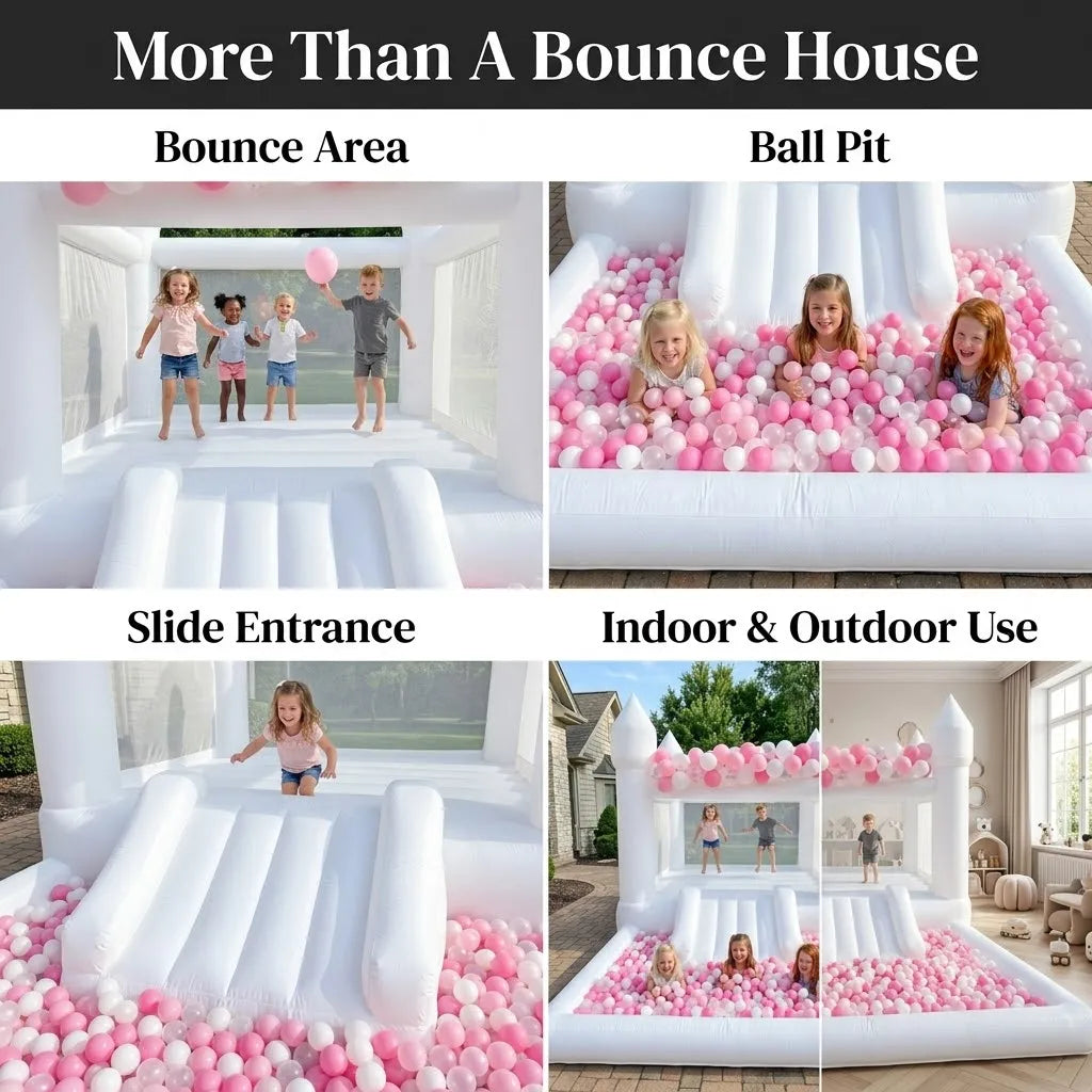Inflatable Bounce House With Slide And Ball Pit