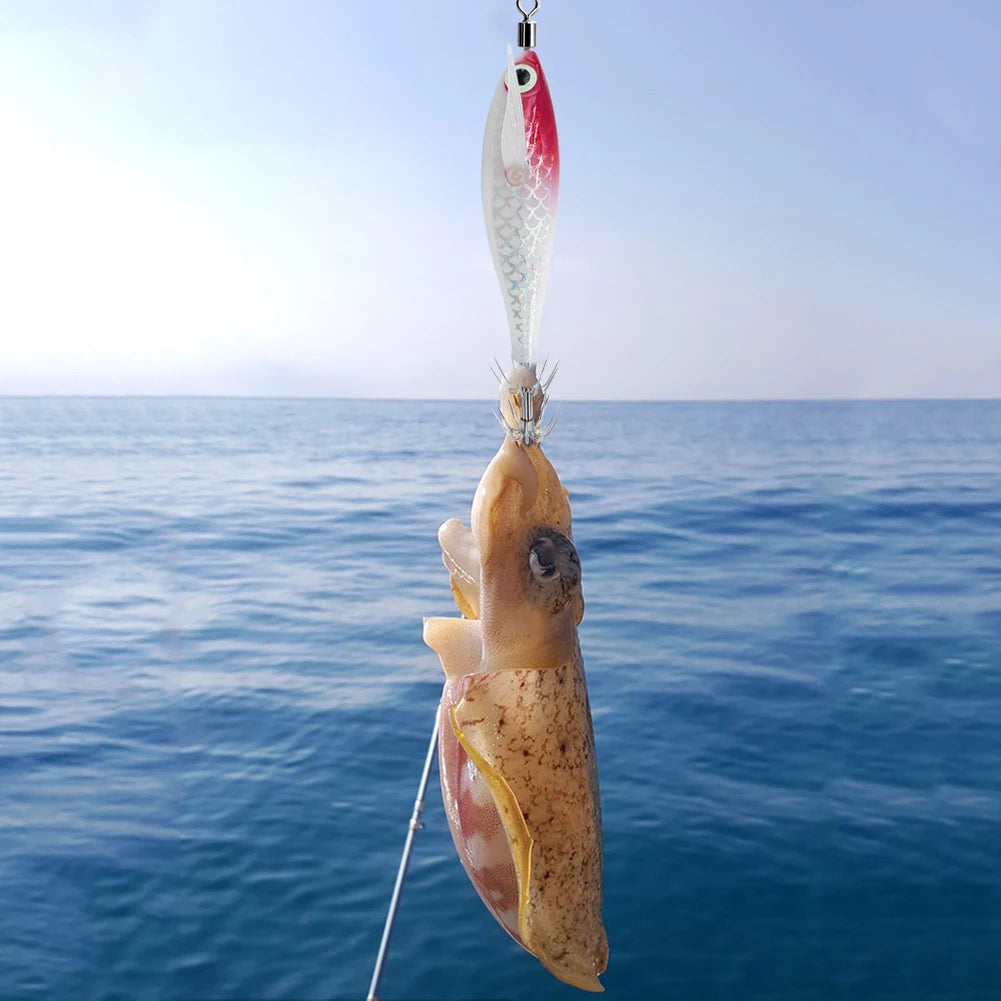APWIKOGER Luminous Squid Lure With 3D Eyes Glow In Dark