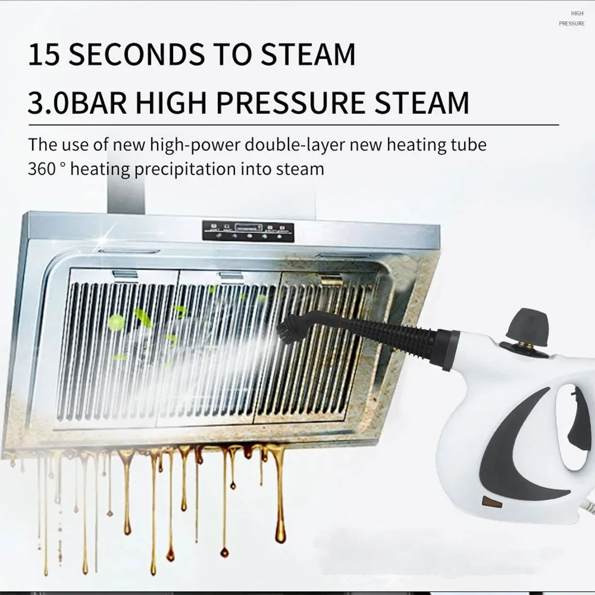 Portable Handheld Steam Cleaner 9 Piece Set