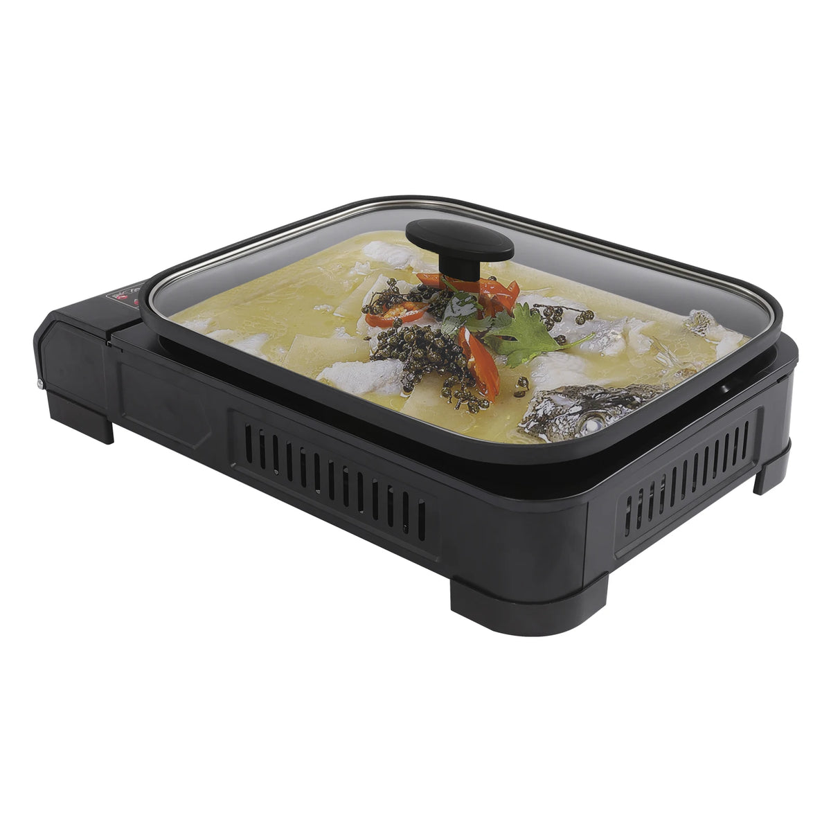 Portable Camping Butane Gas Grill Stove With Pan Lid