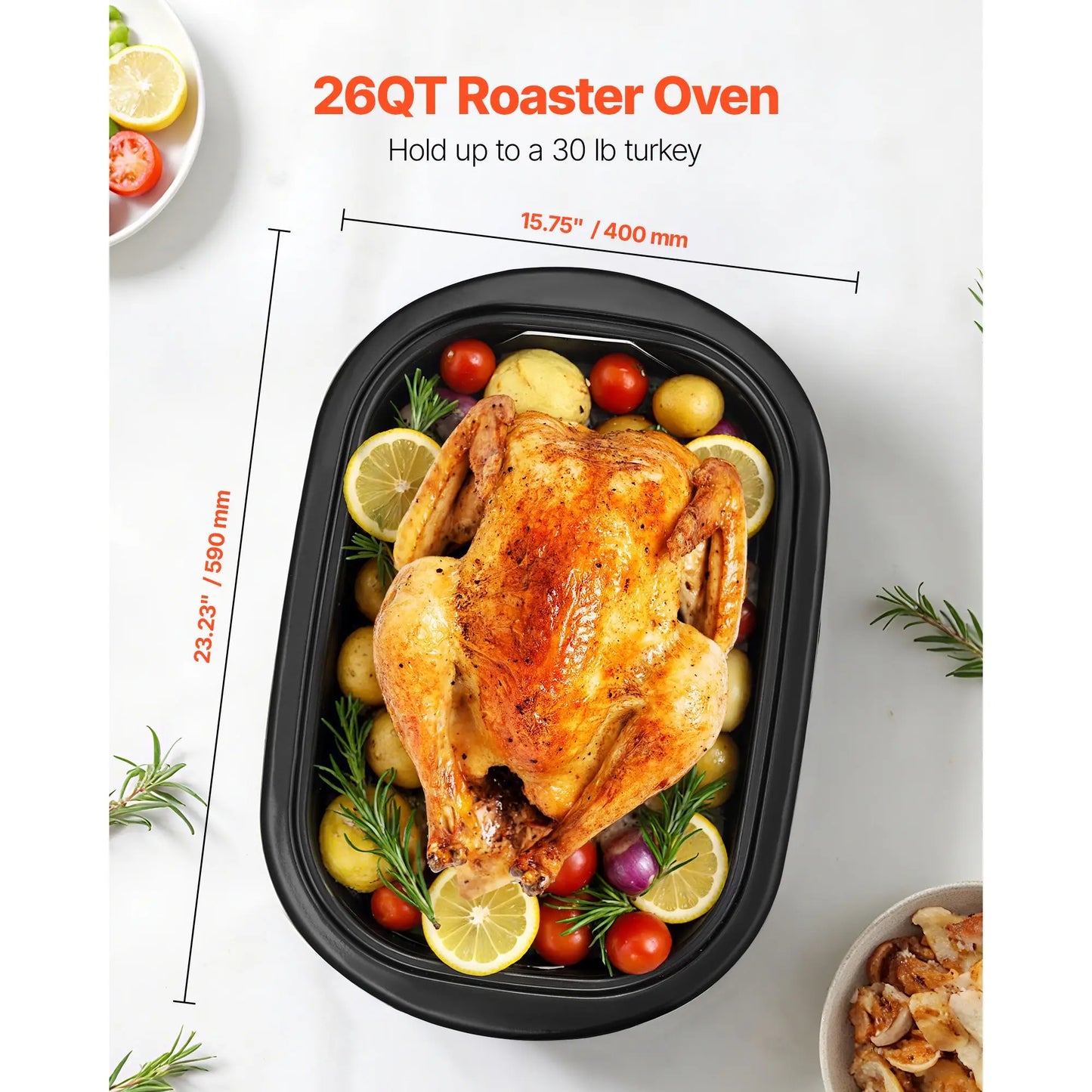 Adjustable Temperature Electric Roaster Oven With Defrost