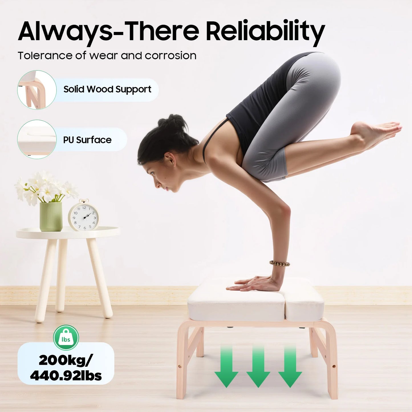 Yoga Headstand Bench Inversion Stool 440 Lb Capacity