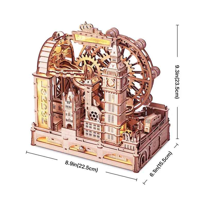 Robotime London City 3D Marble Run Puzzle With Lights