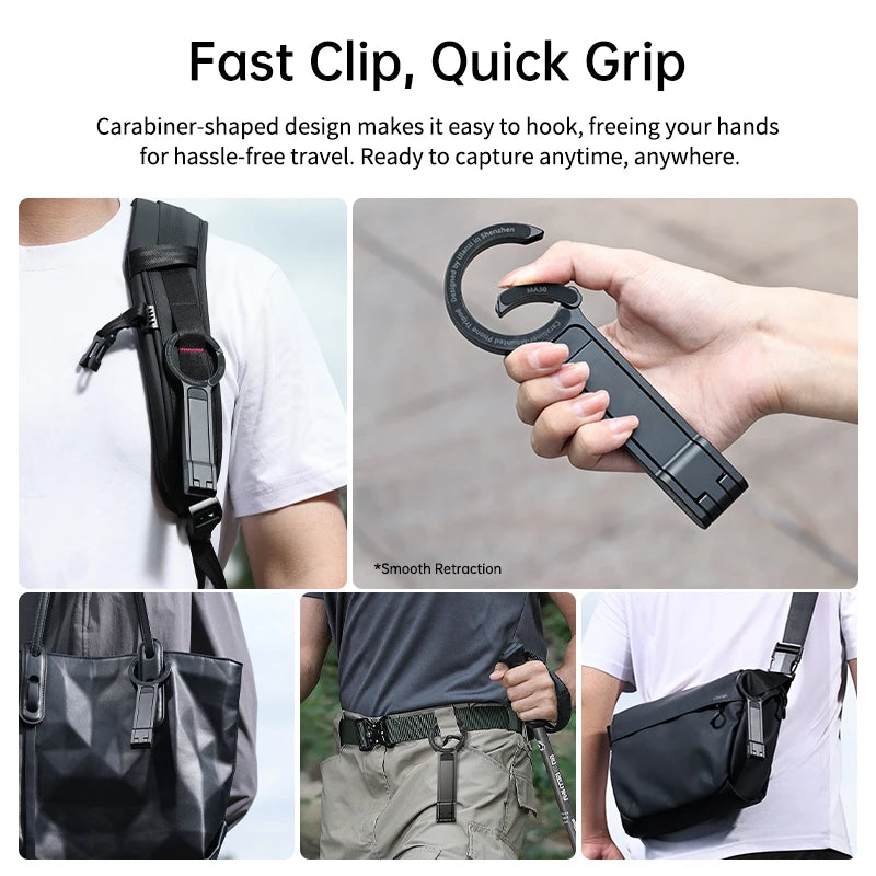 Ulanzi MA30 Carabiner Phone Tripod With Dual Magnet Mount