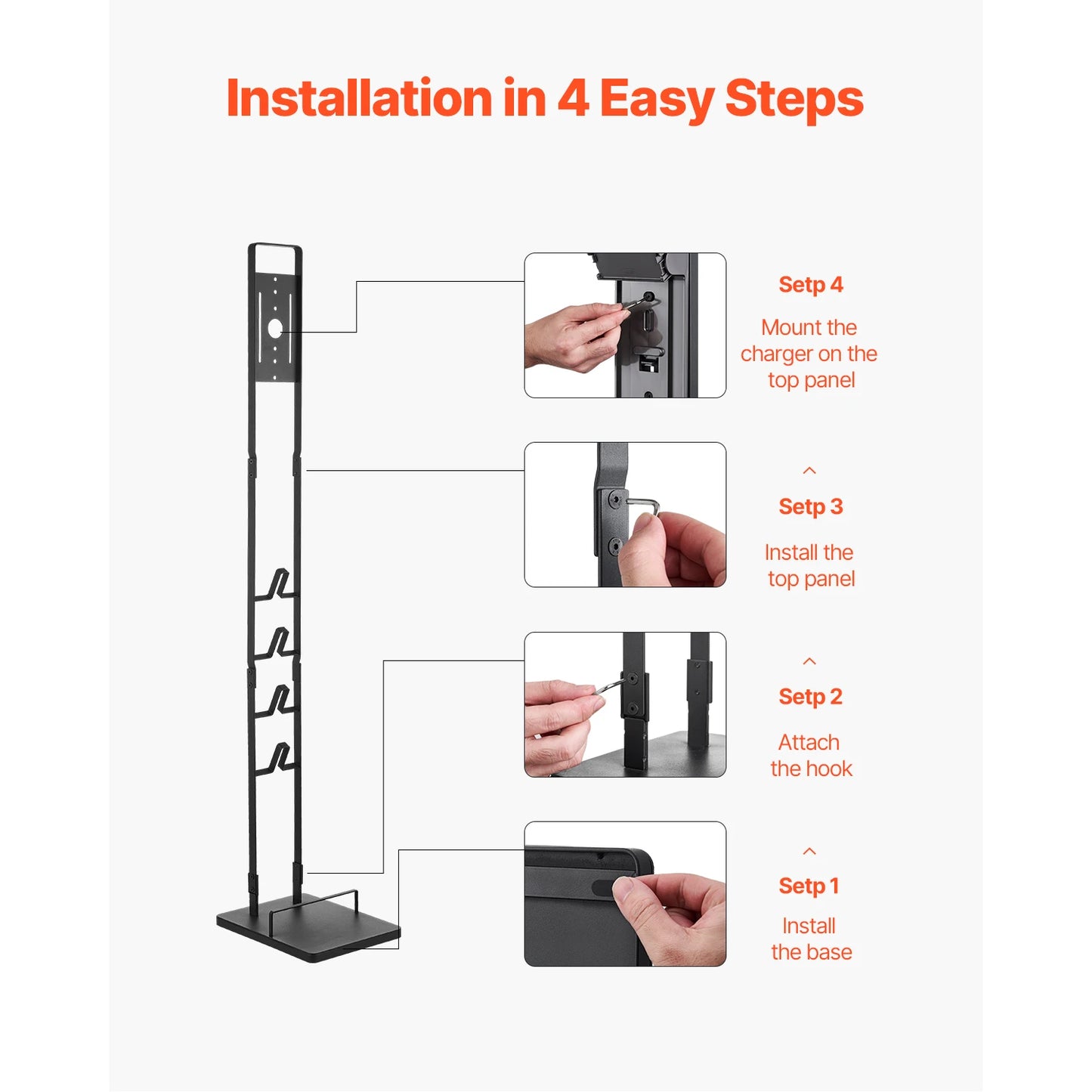 SucceBuy Vacuum Stand With 4 Hooks For Dyson