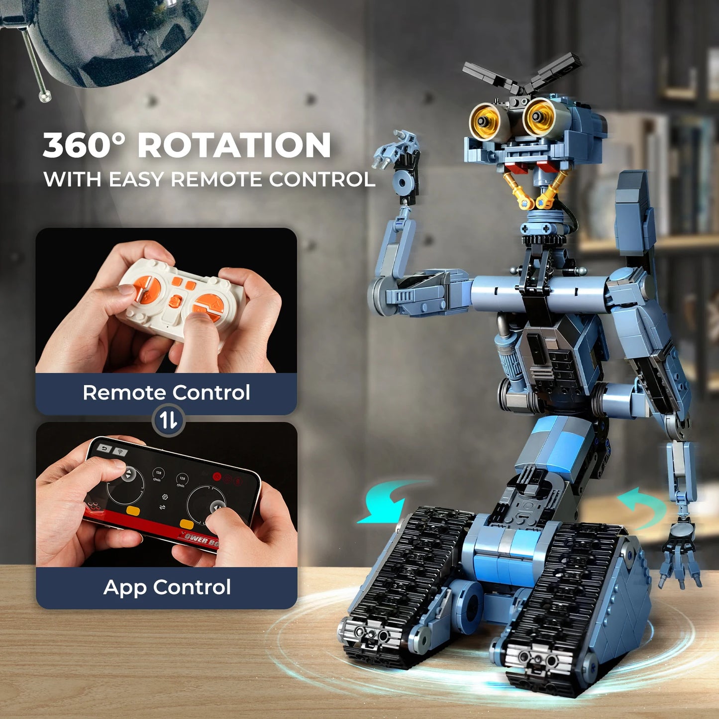 Johnny 5 Robot Building Blocks Compatible Movie Model
