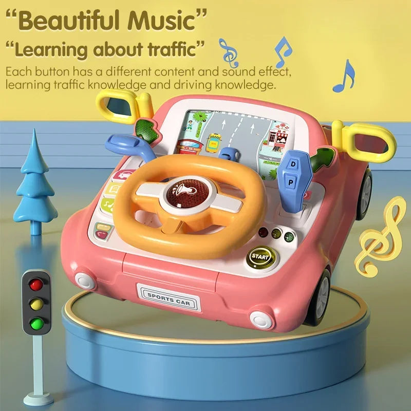 Kmoist Kids Electric Steering Wheel Toy
