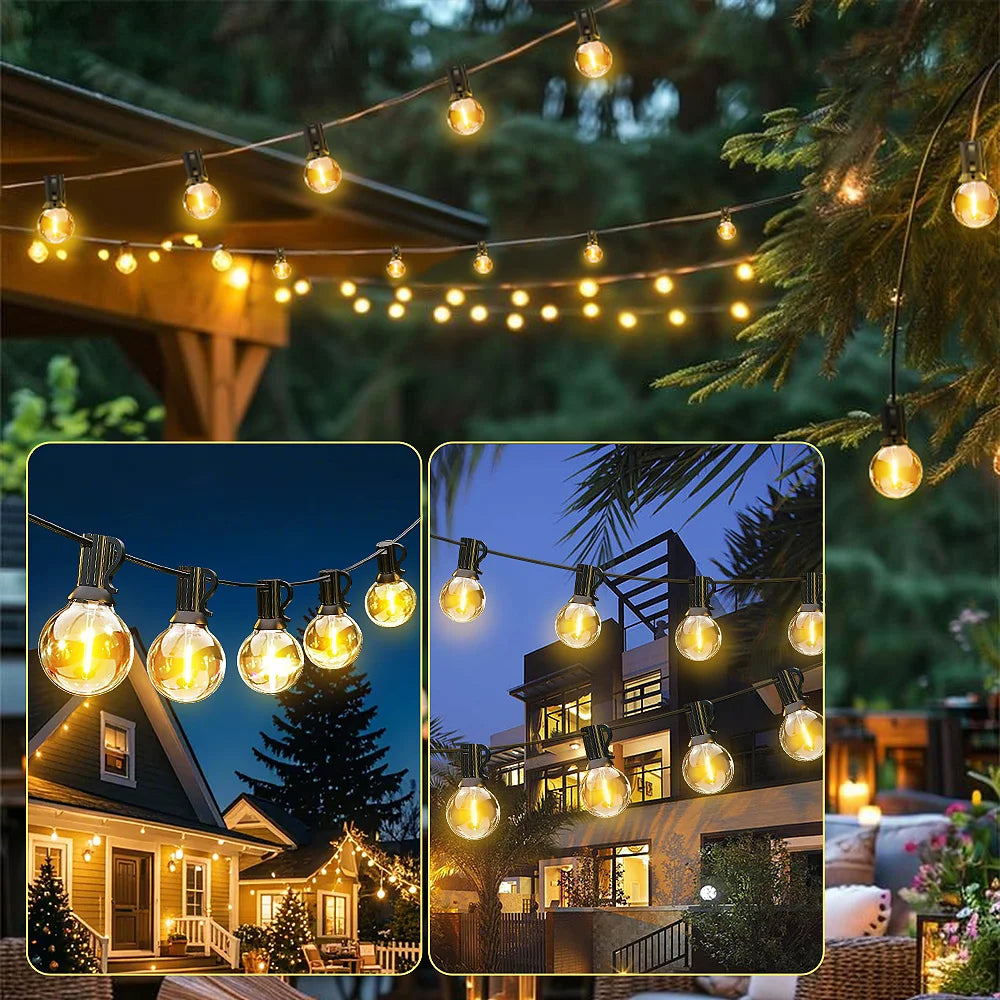 Aiopp LED Globe String Lights Outdoor Waterproof Bulbs