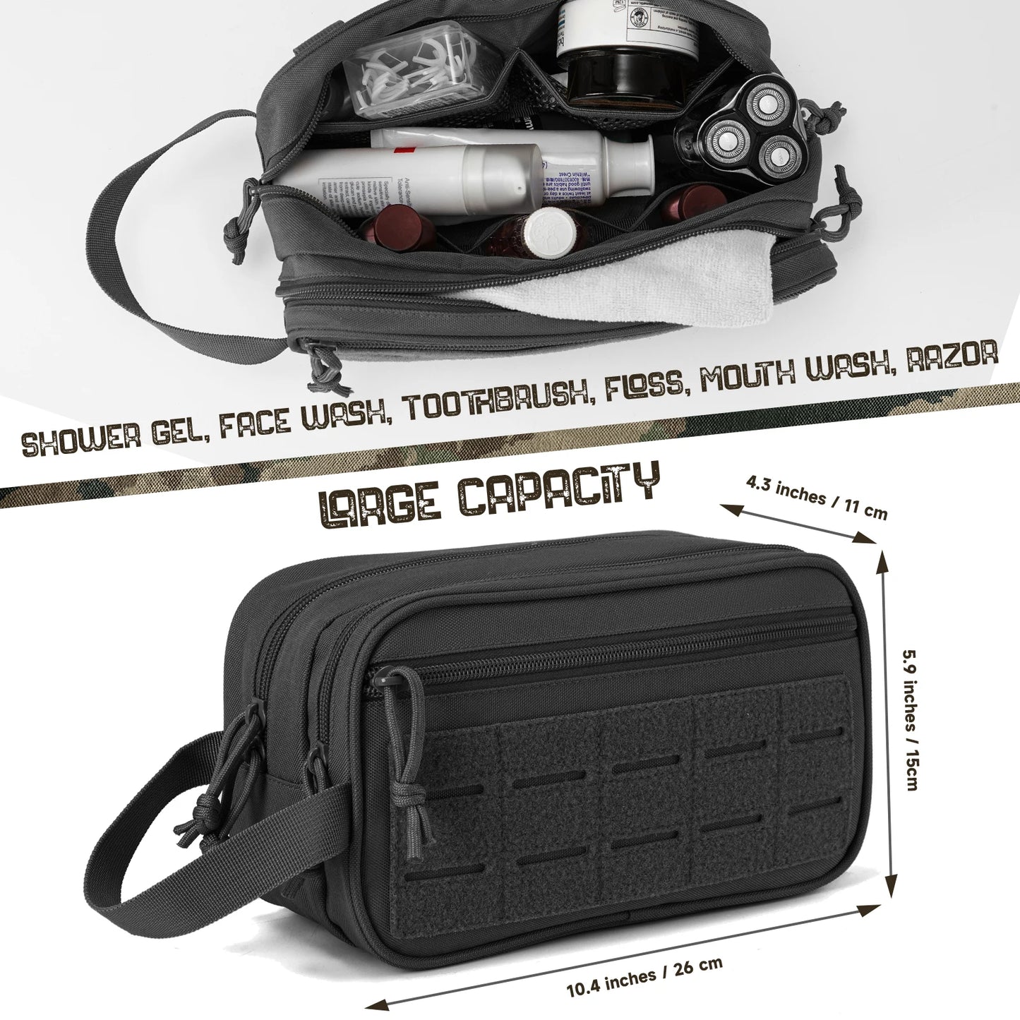 ReFire Gear Men's Toiletry Bag Travel Dopp Kit