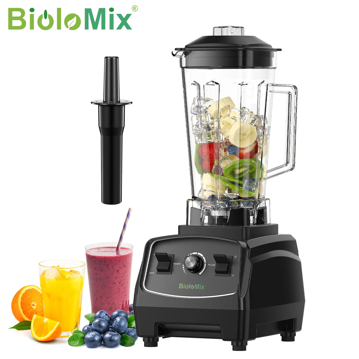 Biolomix BPA Free Heavy Duty Blender 2200W 3HP