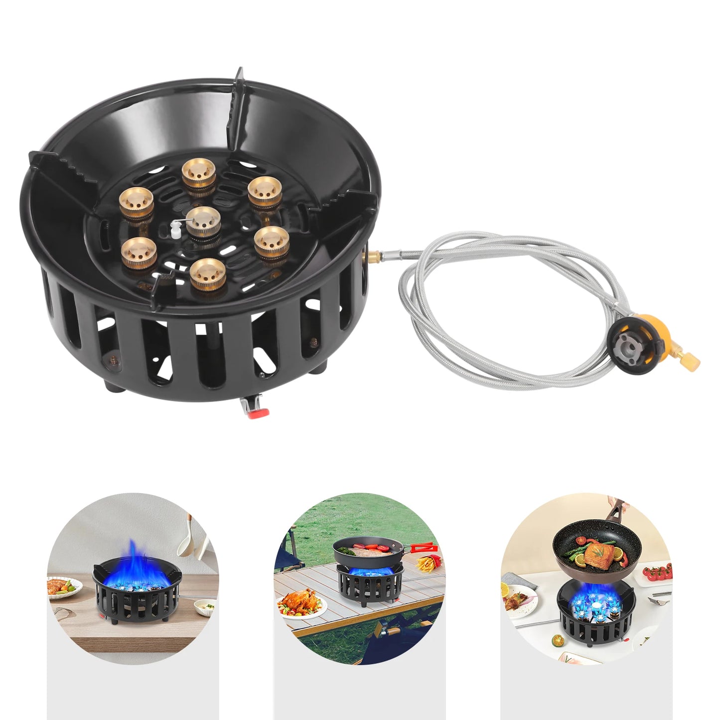 Portable Butane Camping Stove 21000W With Adapters