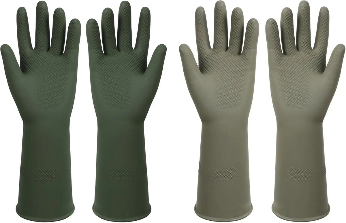 Reusable Dishwashing Rubber Gloves Long Lasting Non-Slip