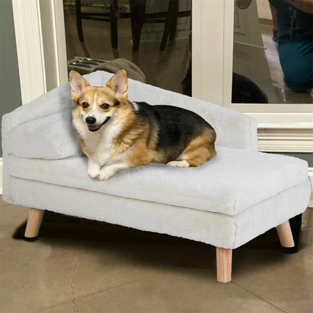 BORWART CN Elevated Dog Sofa Bed With Backrest