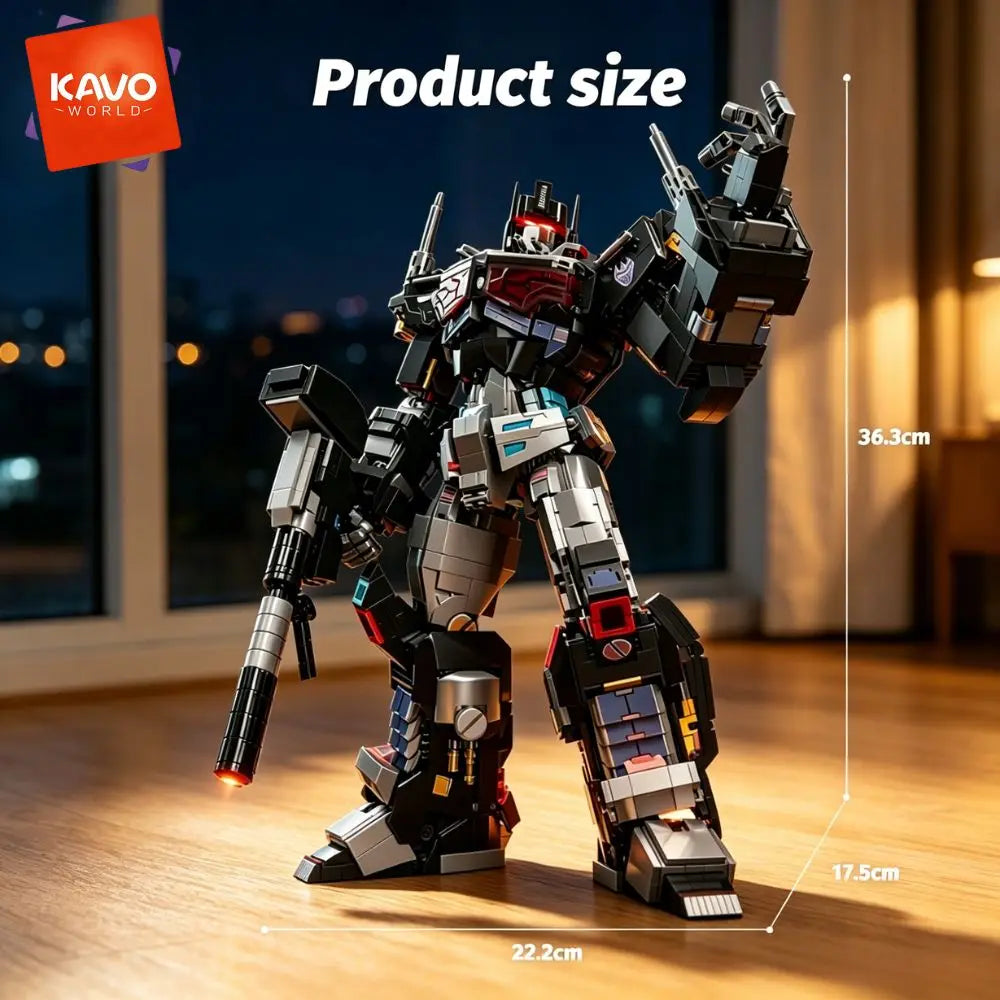 KAVOWORLD Posable Mecha Robot Building Blocks Toy