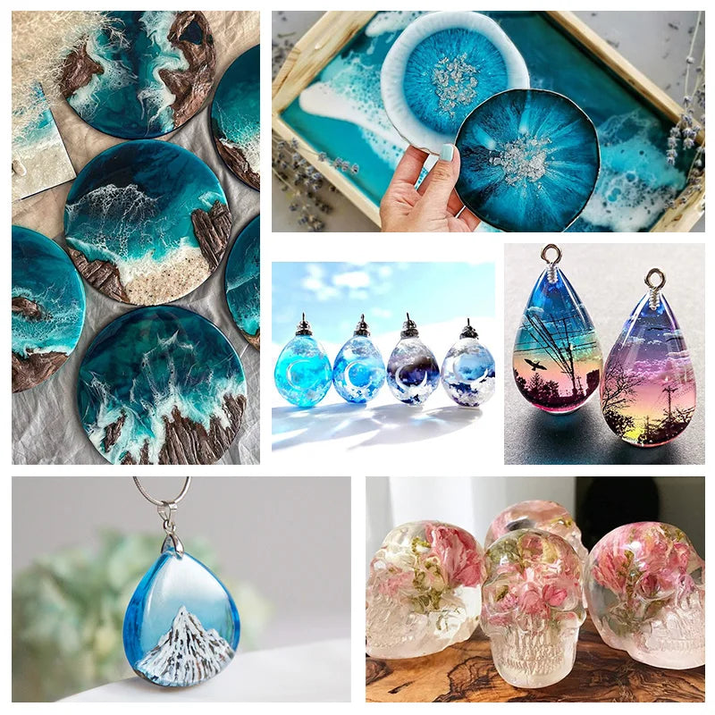 Crystal Clear UV Resin Kit With Light For Jewelry Making