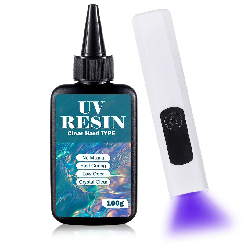 Crystal Clear UV Resin Kit With Light For Jewelry Making