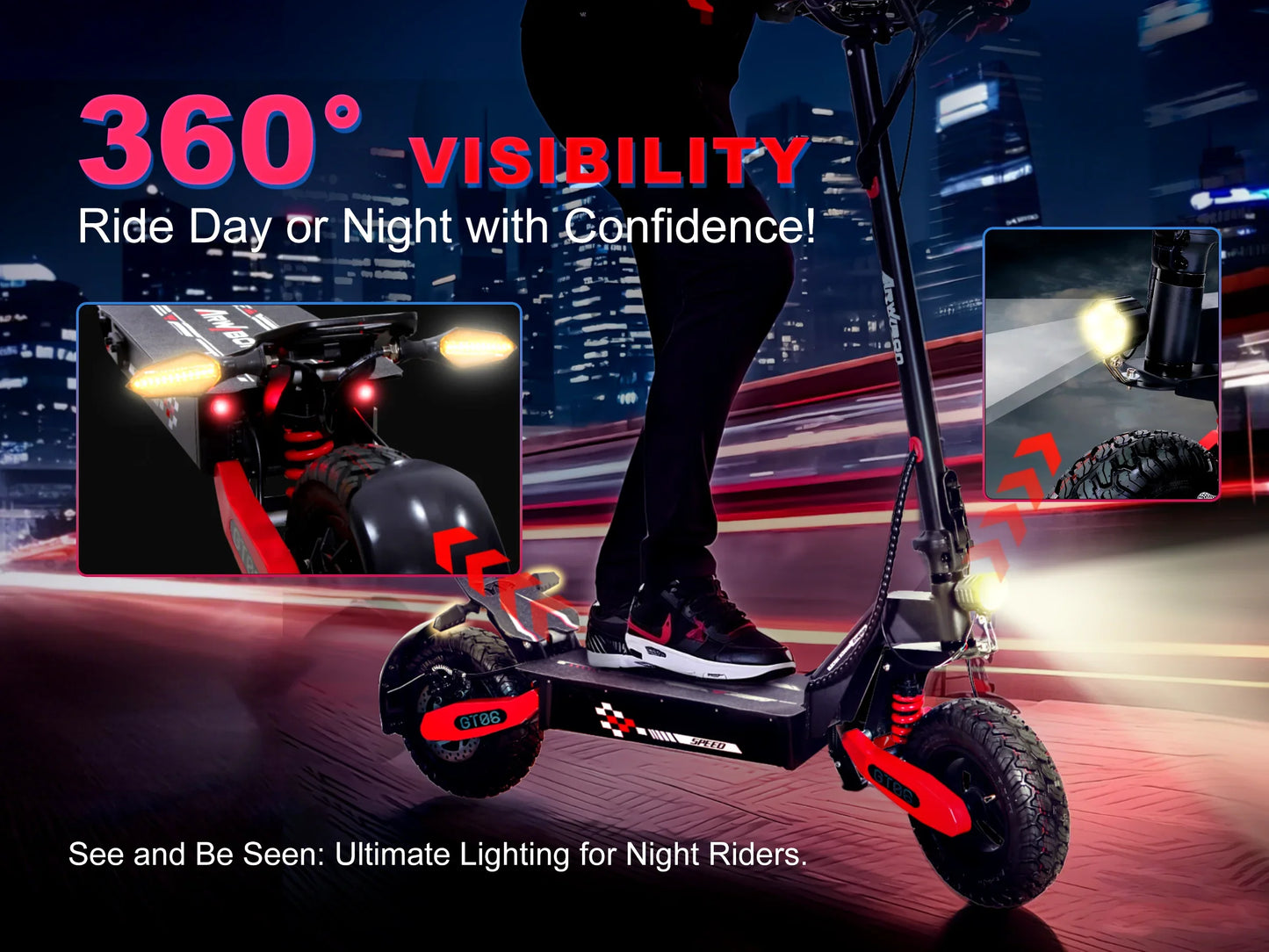 Arwibon 1200W Foldable Electric Scooter