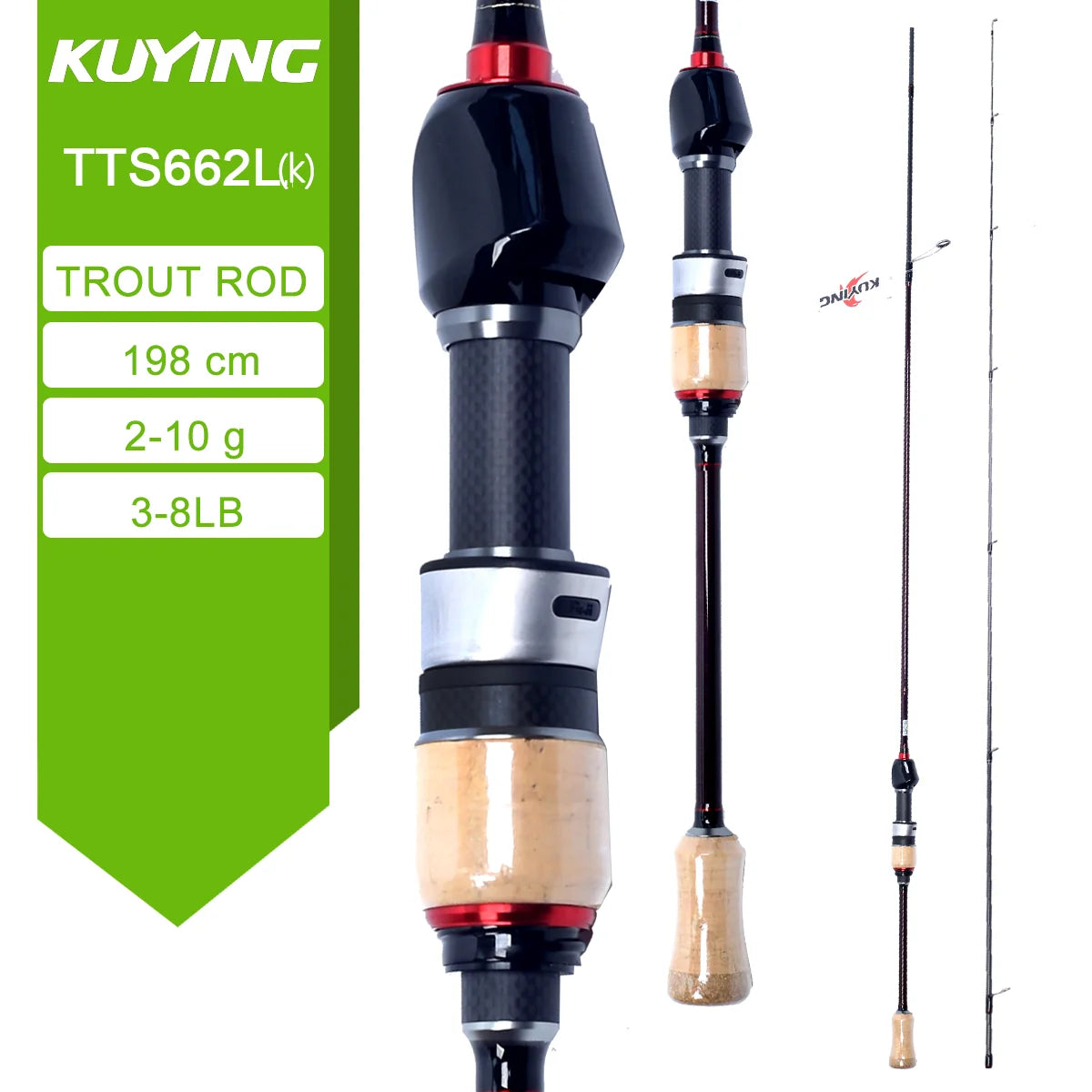Kuying Teton Spinning Casting Rod 0.8-8g 1-8lb