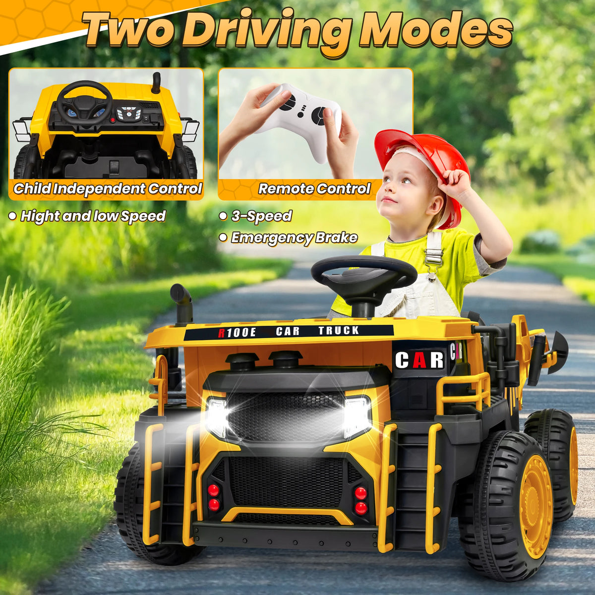 JoyRacer 24V Ride On Dump Truck Remote Control