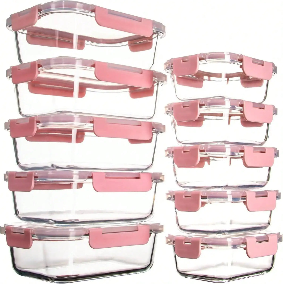 Clear Glass Food Storage Containers With Snap Lock Lids