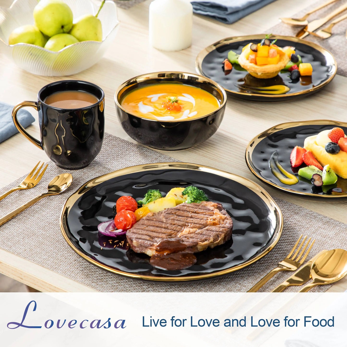 Malacasa Premium Ceramic Dinnerware Set