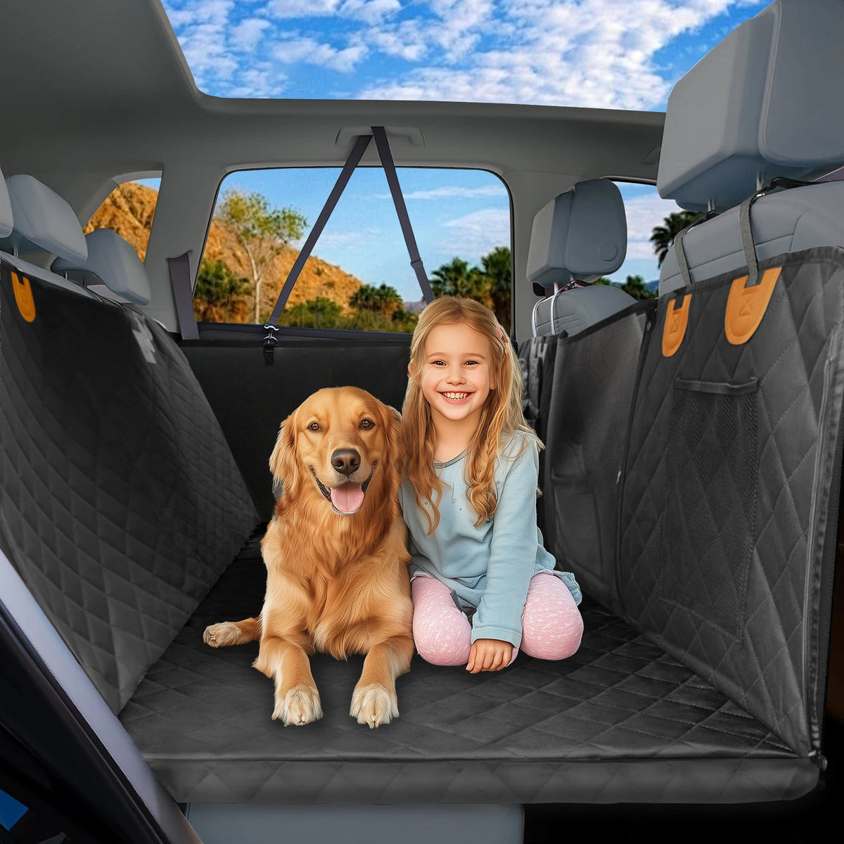 BORWART Waterproof Dog Car Seat Cover Hammock Extender