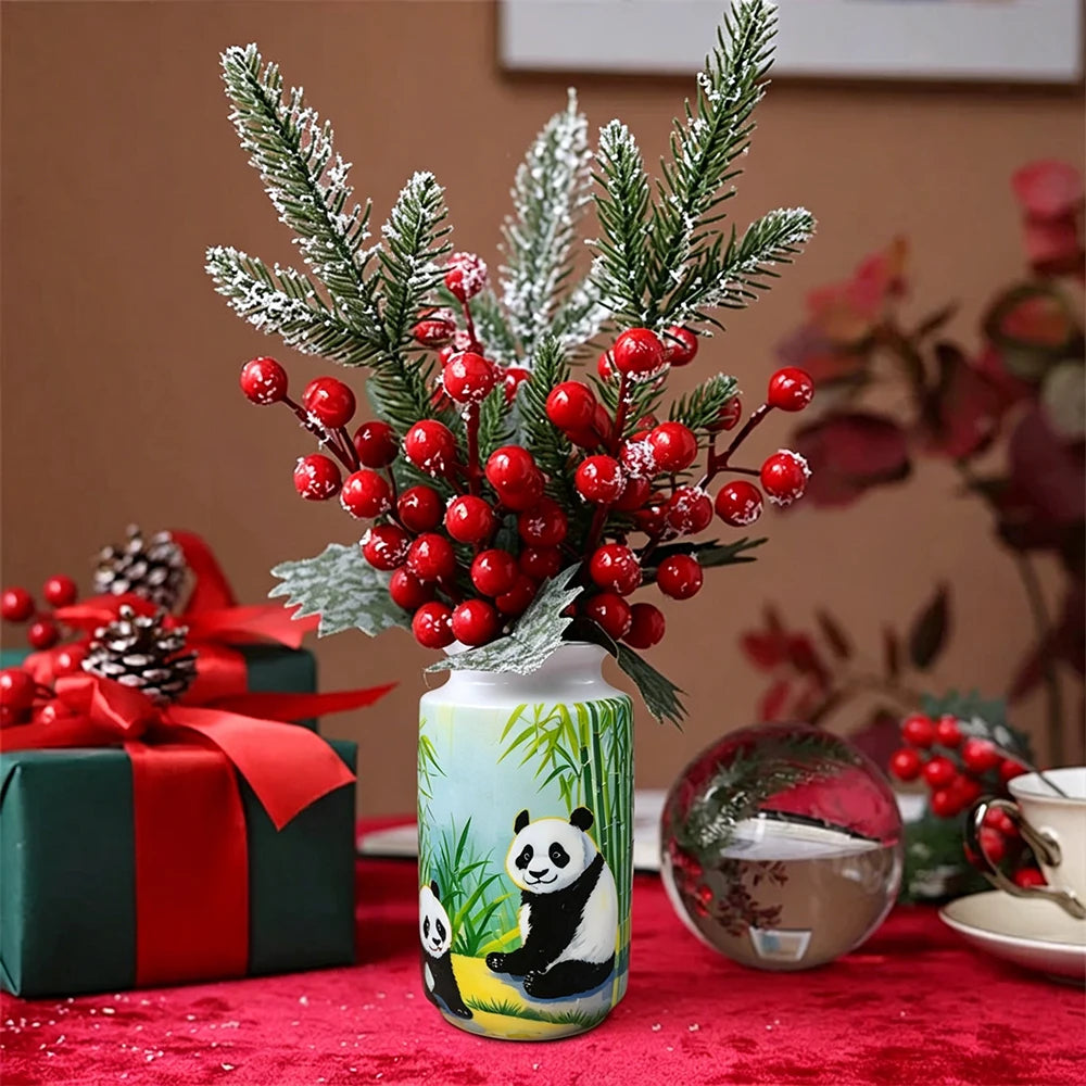 CONUSEA 3D Panda Bamboo Puzzle Vase For Home Decor Ornament