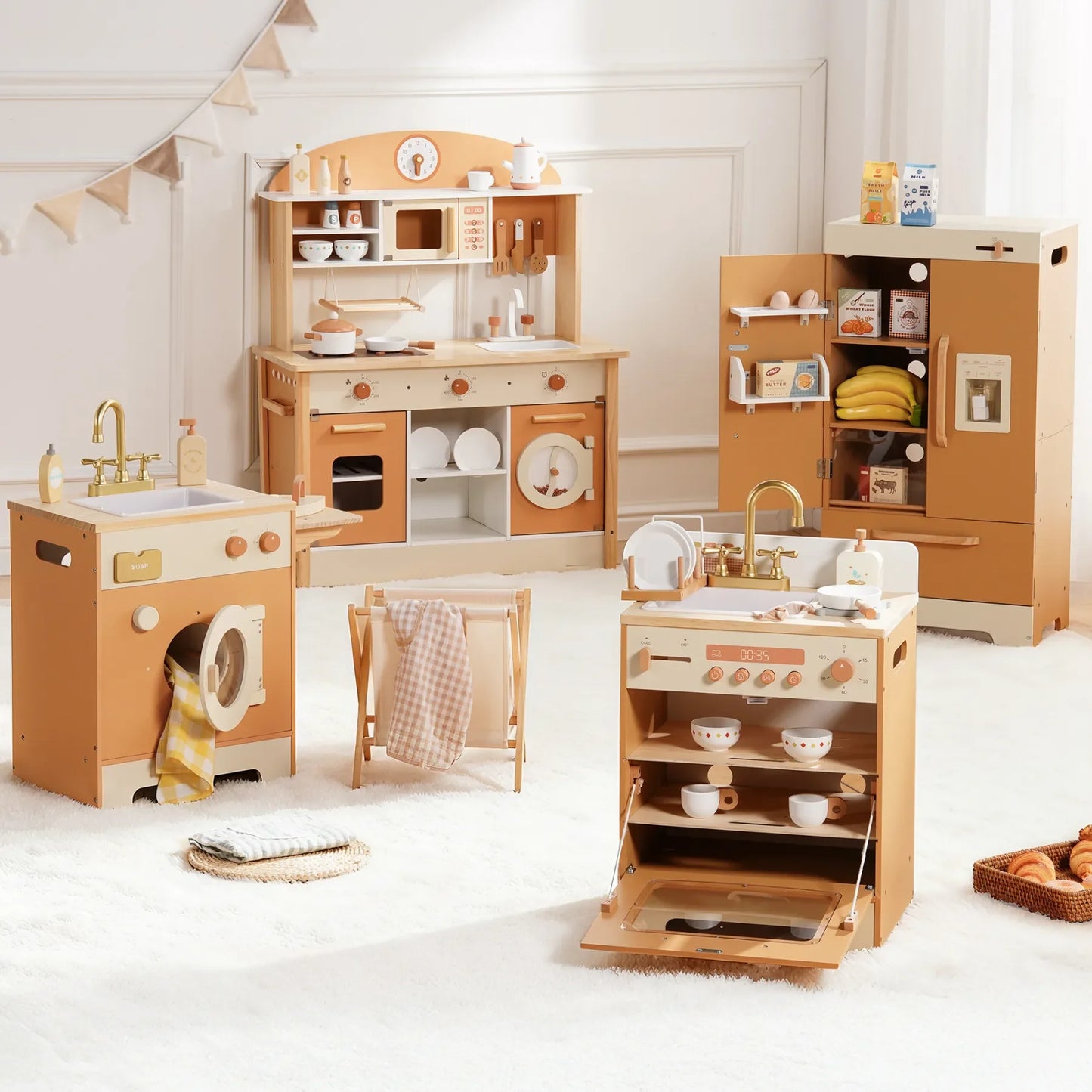 Robotime Wooden Play Kitchen With Appliances