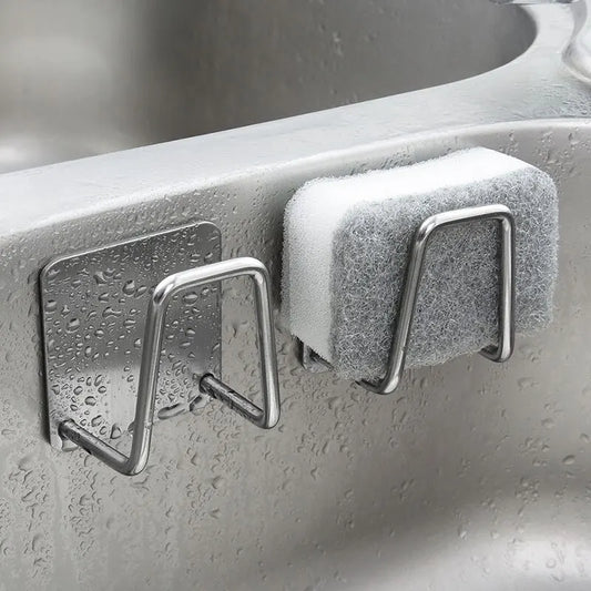 Stainless Steel Sink Sponge Rack With Drainage